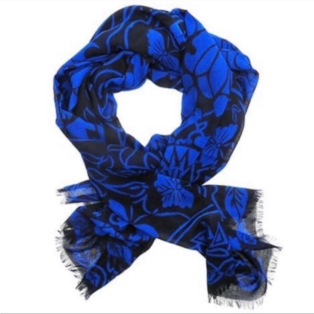 Marchesa Voyage Blue Floral Scarf - Picture 3 of 7